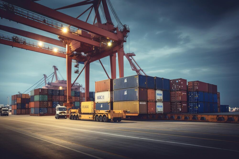logistics transportation container cargo ship