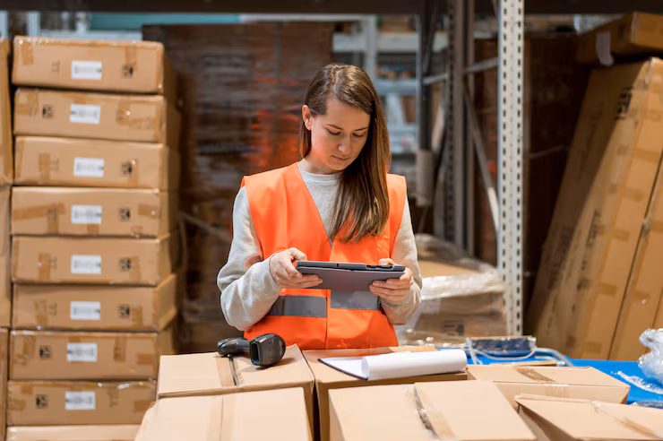 medium shot woman with tablet