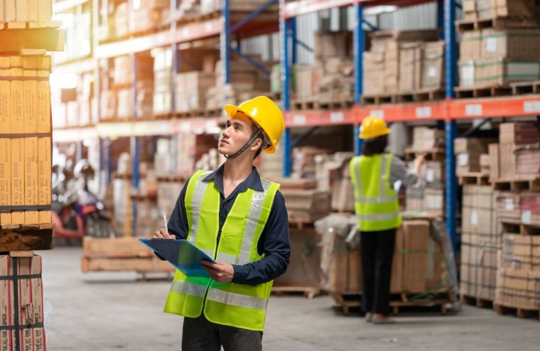 Warehouse worker storage monitoring