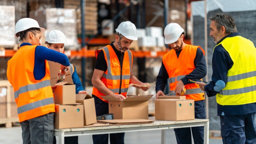 warehouse workers